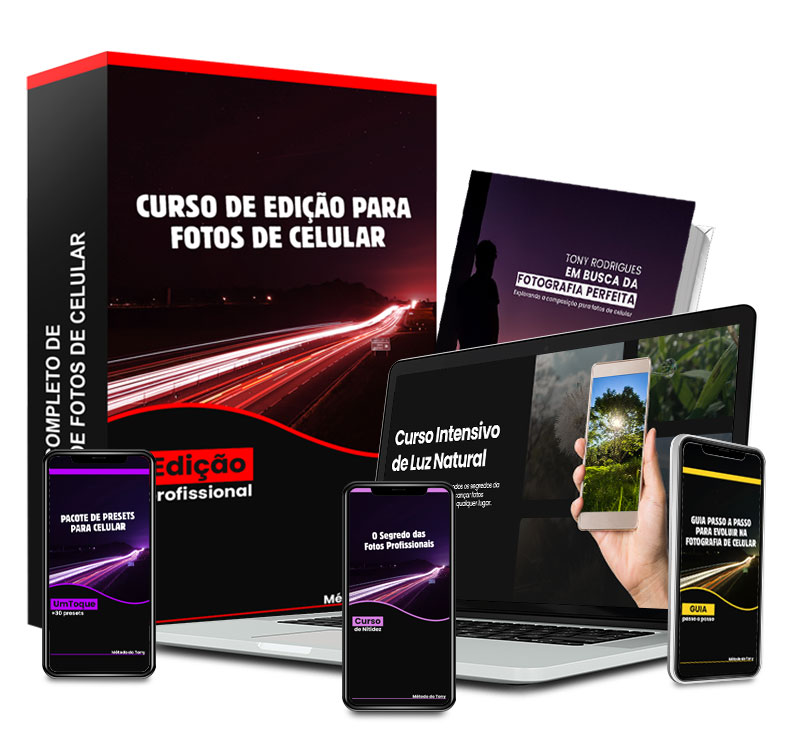 Pacote de Bonus ao se inscrever no curso de edição do Tony